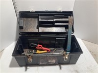 Black tool box with contents