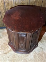 Octagonal Drum Side Table Cabinet (Storage)