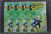LOT OF 4 NEWSTAND COPIES ADV OF SUPERMAN #500