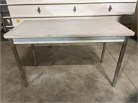 Metal base table