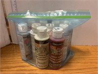 Bag of 13 acrylic paints