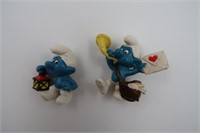LOT OF 2 SMURFS 1977 + 1978 GOOD CONDITION