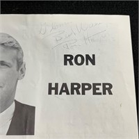 Ron Harper & Martha Raye Signed Playbill w/ LOA