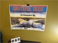 Grateful Dead in Concert '81 Venue Poster
