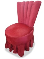 Red Velvet Bedroom Chair,