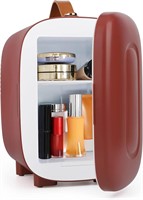 Mini Fridge  4L Skincare Cooler - Warm Red