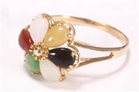 14ct Gold Multi Gem Ring,