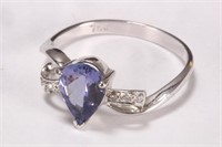 18ct Gold Tanzanite and Diamond Ring,