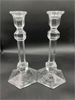 (2) Pairs Crystal Candle Holders
