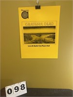 Grateful Dead Live at Radio City Music Hall Poster