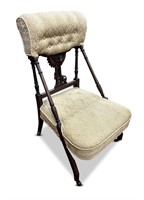 Late Victorian Upholstered Nursing Chairs,