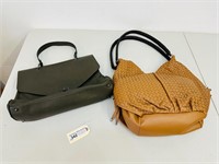 (2) Bottega Giotti Style Italian Leather Hand Bags