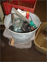 GALVANIZED BUCKET OF TOOLS