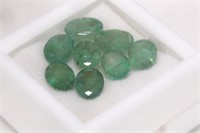 Eight Natural Emeralds,