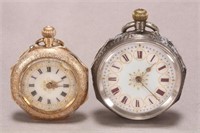 14ct Gold Pocket Watch and a Silver Pocket Watch,
