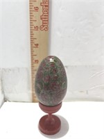 Handpainted wood laquered egg