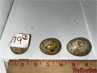 3 granite egg paperweights