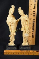 2PC VINTAGE CHINESE RESIN FIGURINES