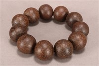 Chinese Olive Wood Bead Bracelet,