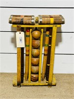 Vintage Croquet Set w/Rack