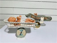 (2) Vintage Baby Scales & Dolls