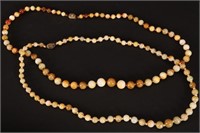 Two Fine Chinese Jade Necklaces,