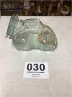 Glass car cookie jar