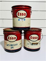 (3) Esso Oil Cans