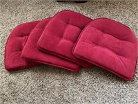 Red Chair Seat Cushions - Qty 4
