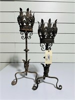 (2) Ornate Metal Plant Stands