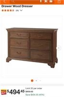 54” drawers wood dresser