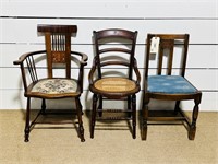 (3) Antique Occasional Chairs