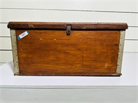 Painted Wooden Carpenters Trunk