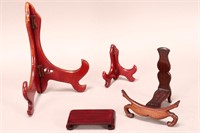 Four Assorted Wooden Stands,