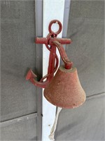 Metal Red Anchor Bell Decor