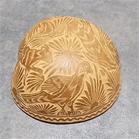 Carved shell bowl