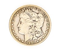 Coin 1890-CC Morgan Silver Dollar-VG