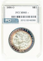 Coin 1898-O Morgan Silver Dollar PCI MS65+