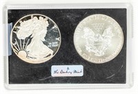 Coin 2 American Silver Eagles 2012 Proof & Unc.