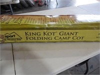 King Kott *Folding Camp Cot  83" x 35" x 20"