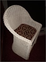 Tall Wicker Chair 45"/26" Seat