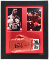 Autographed Mike Tyson Framed Glove Display