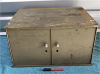 Vintage Metal Cabinet 11”x21”x18”