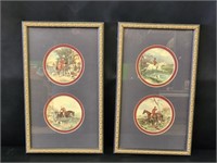 PAIR OF MATCHING FRAMED & MATTED W.J. SHAYER E.G..