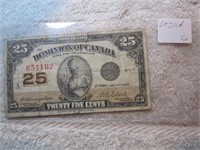 Dominion of Canada 1923, .25 cents Used
