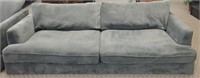 Blue Plush Down Feather Comfy Couch
