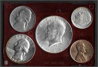1964 5-coin Set, in case