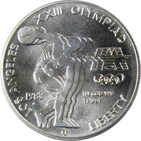 1983-S USA Oly. Discus Thrower Silver Dol., Proof
