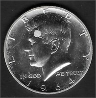 1964 JFK Silver Half Dollar, Proof State