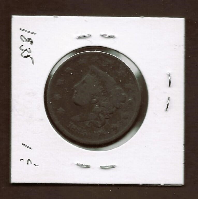 1835 Liberty Head Large Cent ("Young" Head Var.)